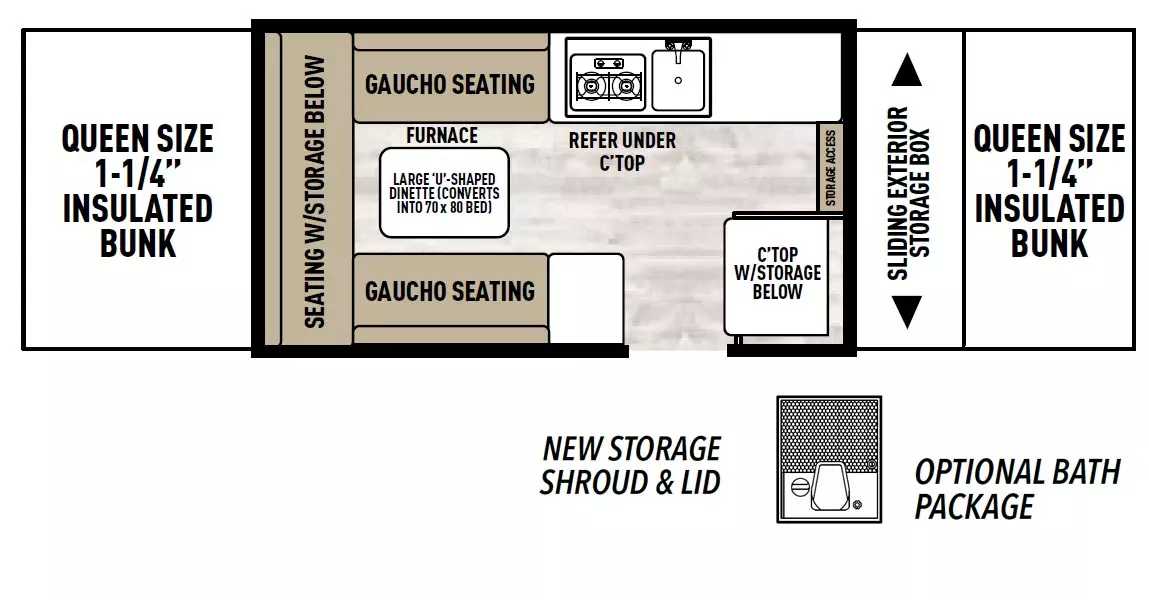 Viking Camping Trailers 2308LS Floorplan